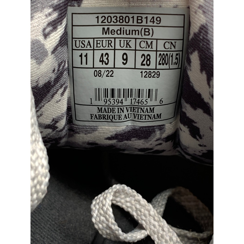 Brooks Ghost 15 White Black Grey Camo Running Shoes 1203801B149 Women's Sz 11 - Picture 9 of 10